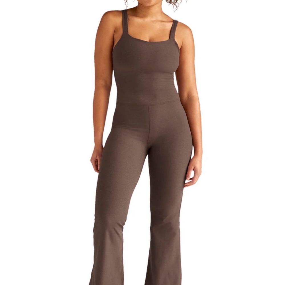 Beyond Yoga Spacedye Hit the Scene Jumpsuit Truffle Heather Size Large